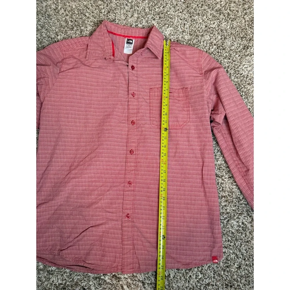 The North Face Mens Plaid Button Down Shirt Red & White Size Large